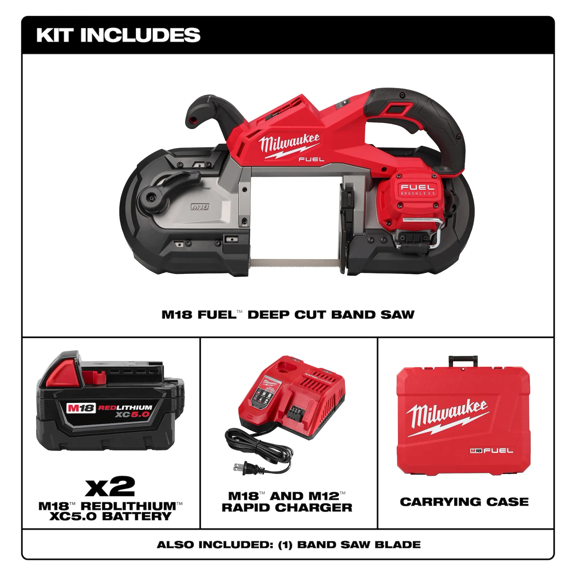 Milwaukee M18 FUEL Deep Cut Band Saw Kit from GME Supply